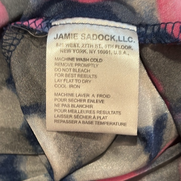 Jamie Sadock Circles Faux Blue Leather Collar 1/4 Zip Pull On Golf Midi Dress S - Picture 11 of 12